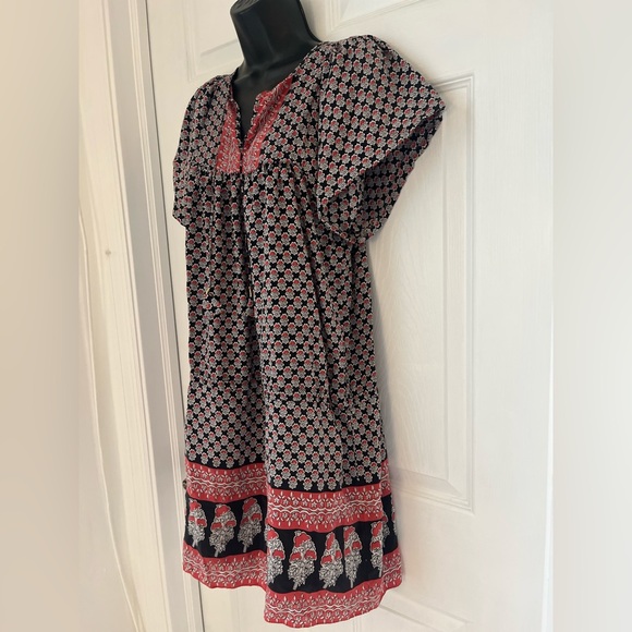 Ulla Johnson Mini Dress Black/Red Printed Silk Size 2 - Picture 4 of 16